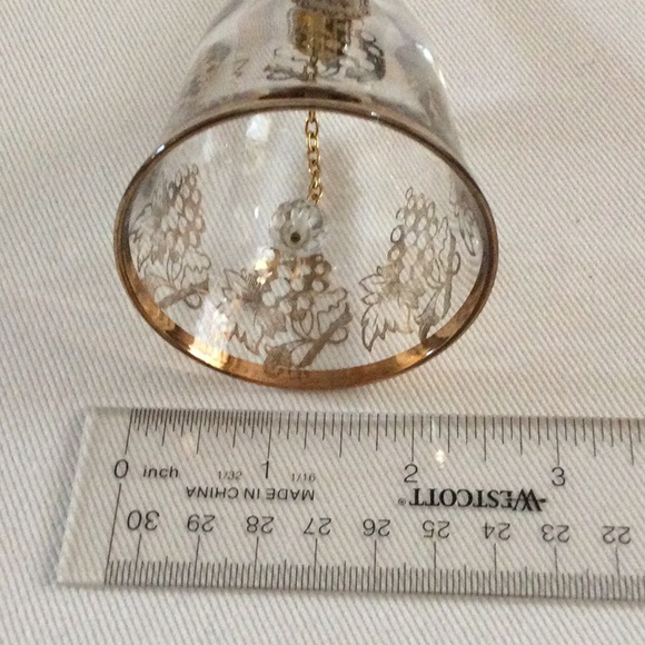 3/$10 | Vintage Genuine Lead Crystal Dinner Bell with Brass handle-made in Italy - Picture 7 of 7